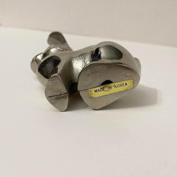 Vintage Metal Bunny Rabbit Figure 5 Inch Tall Made in Korea Figurine - Picture 7 of 13